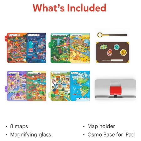 Osmo - Detective Agency Starter Kit for iPad, Pretend Play, Detective Board Game, Mystery Games, Learning Toys for 5 to 11 Year Olds, Mystery Toys, Detective Toy, Puzzles for Kids, Memory Games, STEM