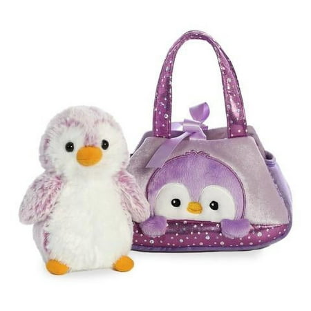 Aurora - Small Purple Fancy Pals - 7" PomPom Penguin - Fashionable Stuffed Animal