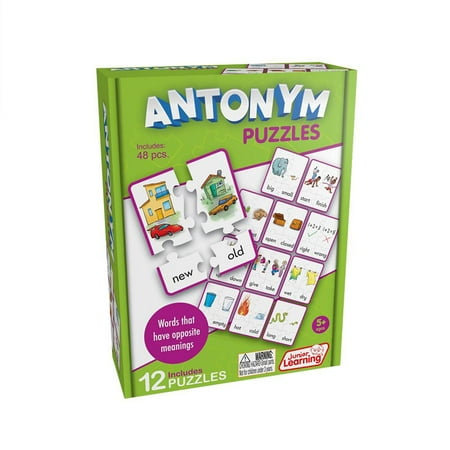 Antonym Puzzles Junior Learning for Ages 5-8, Grade 1 Grade 2 Learning, Language Arts Word Level, Perfect for Home School, Educational Resources