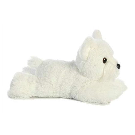 Aurora - Small White Mini Flopsie - 8" Windsor Westie - Adorable Stuffed Animal