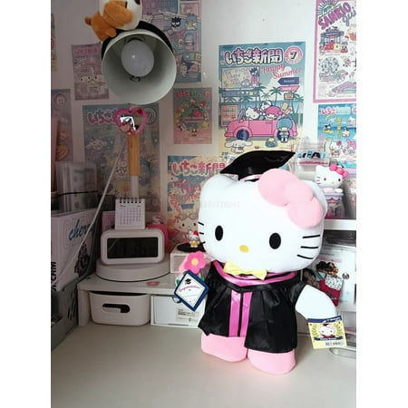 35cm Kawaii Sanrio Anime Hobby My Melody Black Beauty Cinnamon Roll Hello Kitty Graduation Large Plush Doll