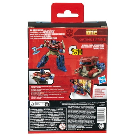 Transformers Studio Series Deluxe Transformers: One 112 Optimus Prime Action Figure, 4.5" Robot Toys, Christmas Gifts for Boys & Girls, 8+