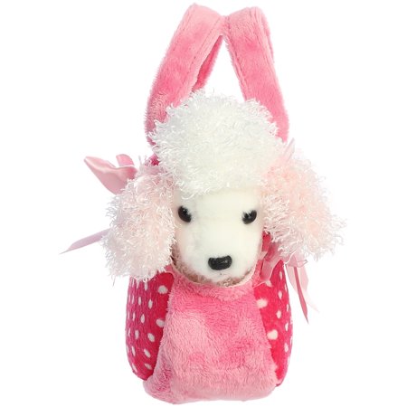 Aurora - Small Multicolor Fancy Pals - 8" Fancy Pink Polka Dot - Fashionable Stuffed Animal