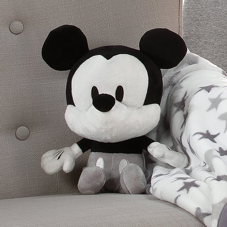 Disney Baby Mickey Mouse Black/White Plush Stuffed Animal Toy by Lambs & Ivy