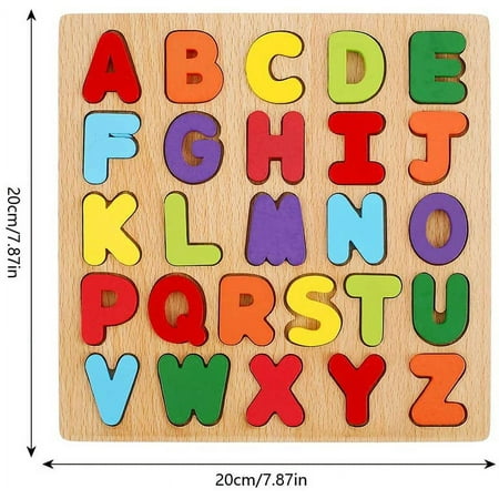 EUWBSSR EUWBSSR Baby Toddler Jigsaw Puzzle Alphabet Letters Number Wooden Learning Preschool Toys Kids Gifts