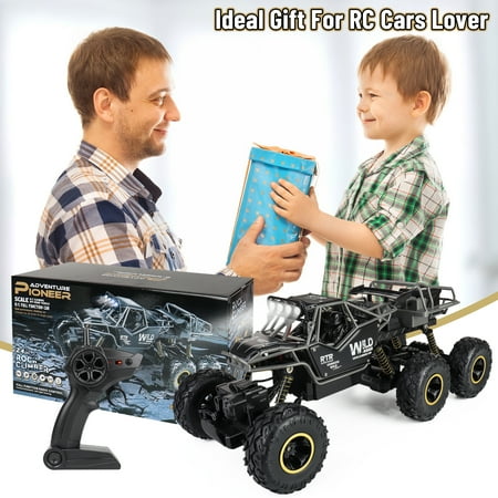 Wisairt 1:12 Large RC Cars with 6 Wheels,4WD Large Remote Control Monster Truck 2.4 GHz Alloy RC Cars for Kids Adults Aged 6 + Birthday Christmas Gifts