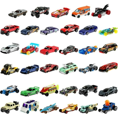 Hot Wheels 1:64 Scale Toy Cars & Trucks, 36-Pack (Styles May Vary)