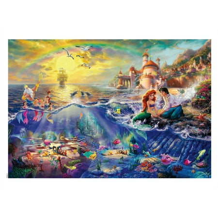 Ceaco 2000-Piece Thomas Kinkade Disney The Little Mermaid Interlocking Jigsaw Puzzle