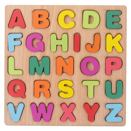 Wood ABC Alphabet Letter Puzzle Pre-school Developmental Party Toys for Kids