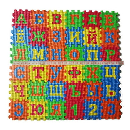 VERMON 36Pcs/Set Russian Alphabet Jigsaw Carpet EVA Baby Kids Puzzle Learning Mat Toy