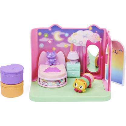 Gabby’s Dollhouse, Sweet Dreams Bedroom with Pillow Cat Figure and 3 Accessories, 3 Furniture and 2 Deliveries, Kids Toys for Ages 3 and up