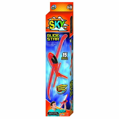 Ja-Ru Radical Sky Glide Star Foam Glider Novelty Toy, Random Color, Child