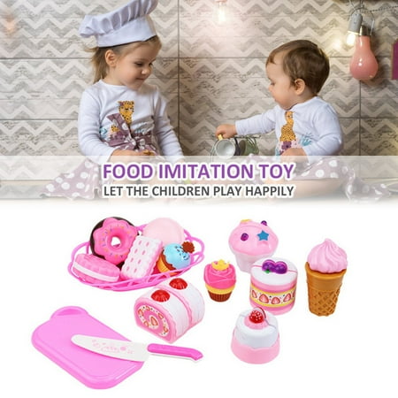 Sweet Treats Ice Cream and Donut Food Toys - Sprinkles, Cones, Spoons, Cups - Pretend Play Food Decorating Kit for Kids 3 and Up