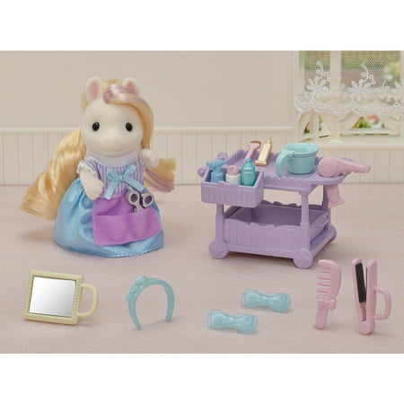 Calico Critters Pony's Hair Stylist Set, Dollhouse Playset with Figure and Accessories