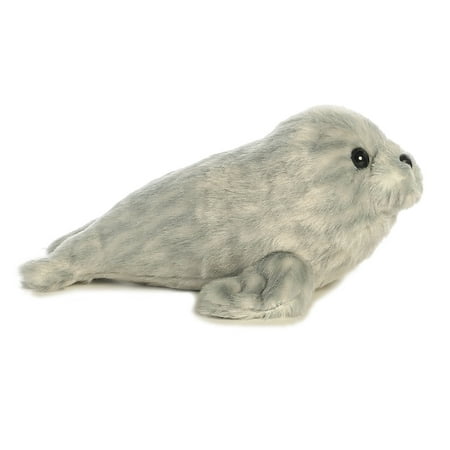 Aurora - Small Gray Mini Flopsie - 8" Harbor Seal - Adorable Stuffed Animal